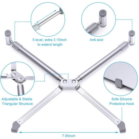 Laptop Stand for Desk, Portable Laptop Stand for MacBook Pro - Picture 3 of 5